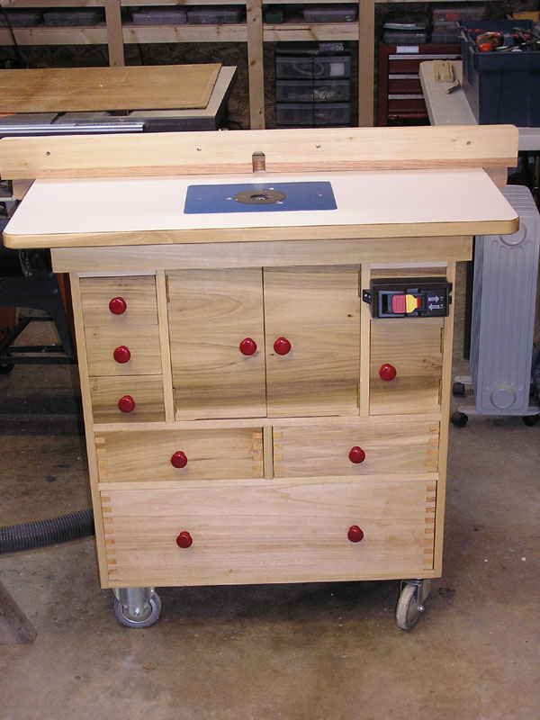 this router table design is from the book woodworking with the router 